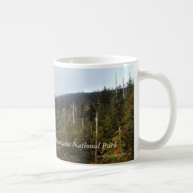 Clingmans kupol, underbar rökig bergsouvenirmugg kaffemugg (Höger)