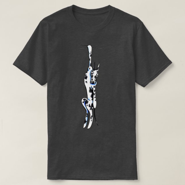 Clingy Harlequin Great dane T Shirt (Design framsida)