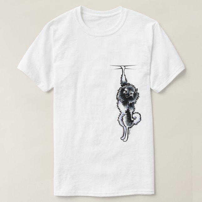 Clingy Keeshond Tee Shirt (Design framsida)