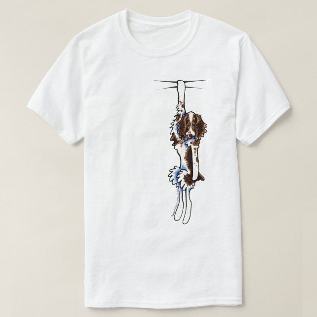 Clingy Liver White Springer Spain T Shirt (Design framsida)