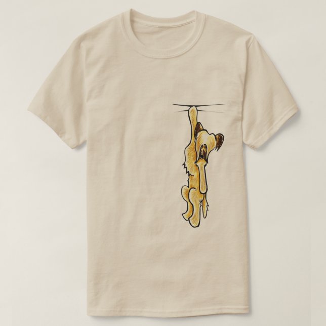 Clingy Skye Terrier Briard off-Leash Art™ Tee (Design framsida)