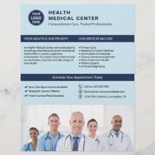 Clinical Doktor Healthcare Anpassningsbar Logotyp Reklamblad