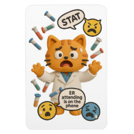 Clinical Lab Tech Cat Running So Many Tests Magnet