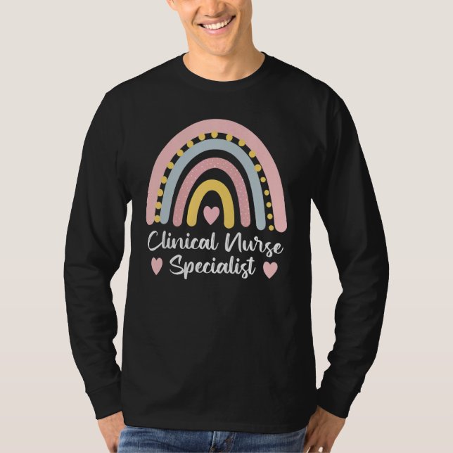 Clinical Nurse Specialist Cns Boho Rainbow Cute Co T Shirt (Framsida)