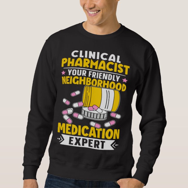 Clinical Pharmacist Neighborhood Medication Expert Lång Ärmad Tröja (Framsida)