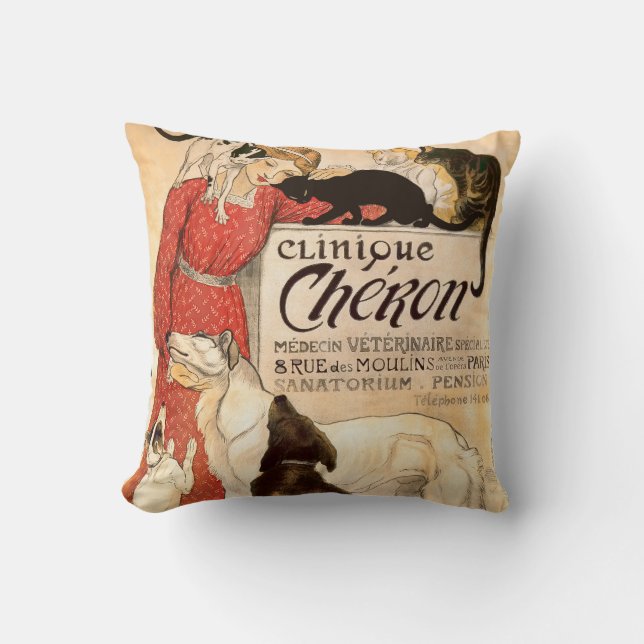 CliniqueCheron Paris veterinär- annonsering Kudde (Framsida)