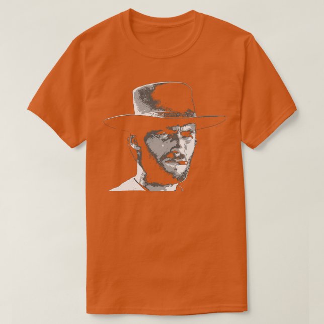 Clint Eastwood Black and White T Shirt (Design framsida)