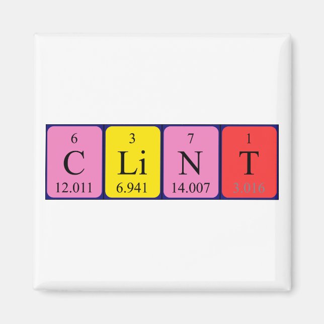 Clint Periodisk magnet bord namn (Framsidan)