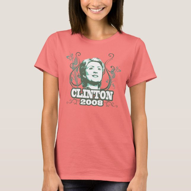 Clinton 08 Butterflies Tee Shirt (Framsida)