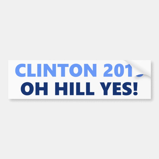 Clinton 2016 Oh backe ja Bildekal (Framsidan)