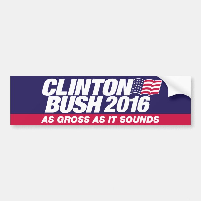 Clinton Bush 2016 Bildekal (Framsidan)