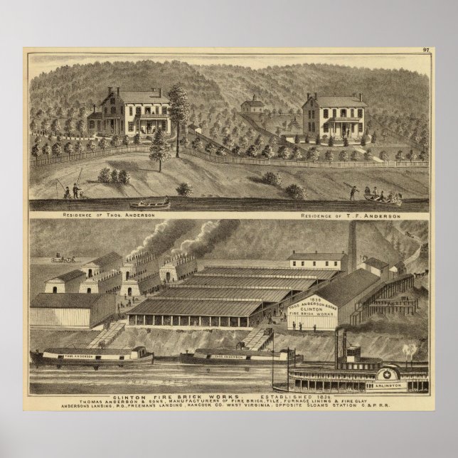Clinton Fire Brick Works Andersson Landing Poster (Framsidan)