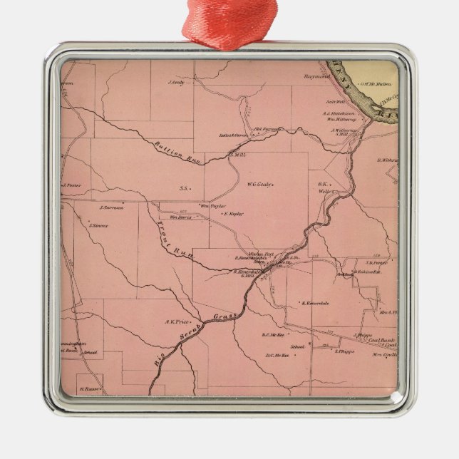 Clinton församling julgransprydnad metall (Framsidan)