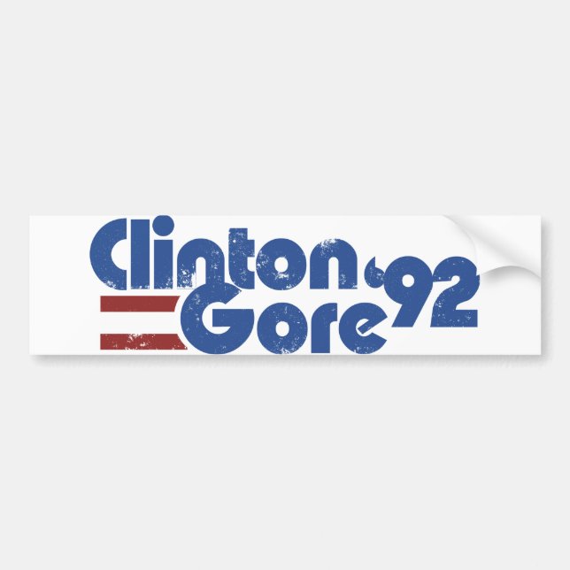 Clinton GORE 1992 Bildekal (Framsidan)