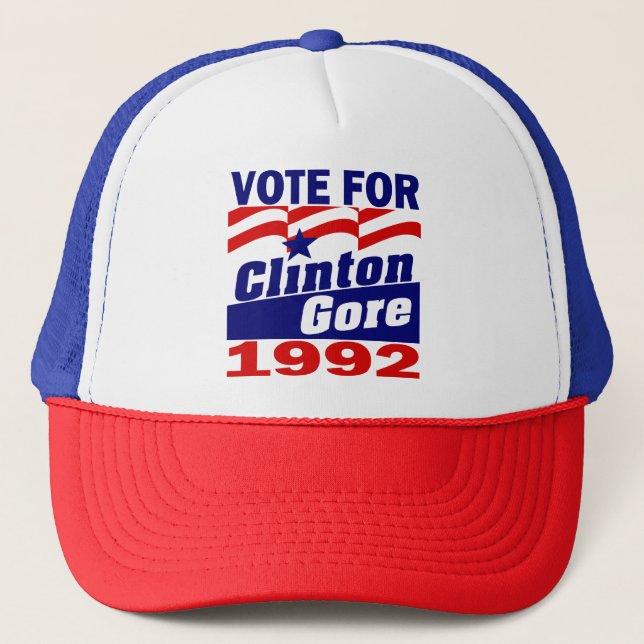 Clinton/Gore 1992 Keps (Framsida)