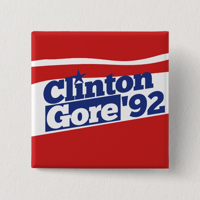 Clinton Gore 92 Knapp (Framsida)