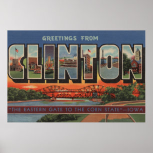 Clinton, IowaLarge Brev ScenesClinton, IA Poster