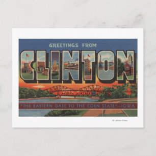 Clinton, IowaLarge Brev ScenesClinton, IA Vykort