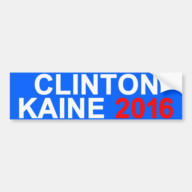 Clinton Kaine 2016 Bildekal (Framsidan)