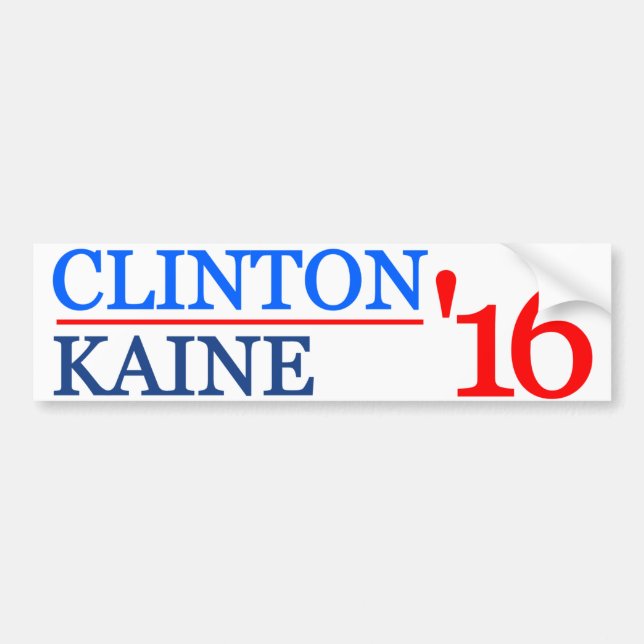 Clinton Kaine 2016 Bildekal (Framsidan)