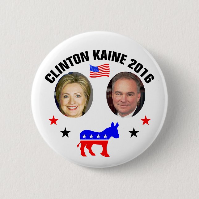 CLINTON KAINE 2016 KNAPP (Framsida)