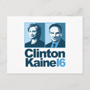 Clinton Kaine för Amerika 2016 Vykort