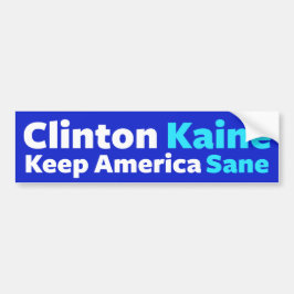 Clinton/Kaine: Håll Amerika den förnuftiga Bildekal