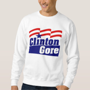 Clinton levrat blod för presidenten 1992 lång ärmad tröja