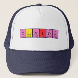 Clinton Periodisk hatt bord namn Keps