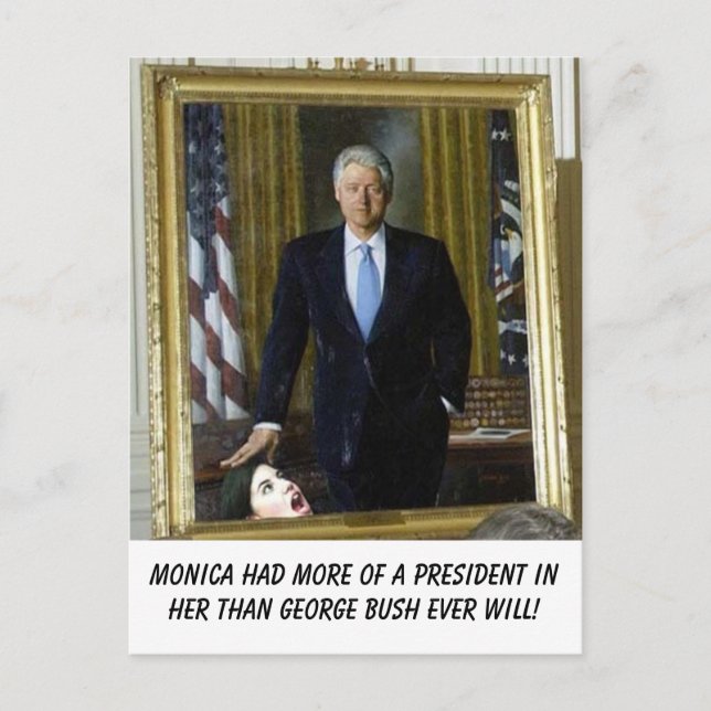 clinton_porträtt_monica, Monica hade mer av ett p. Vykort (Framsida)