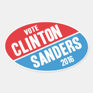 Clinton Sanders Bumper Sticker Ovalt Klistermärke