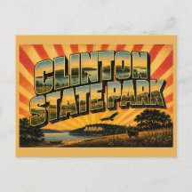 Clinton State Park Kansas Prärie Skog Sjö Konst