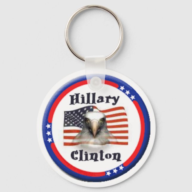 Clinton US Flagga Eagle Keychain Nyckelring (Framsida)