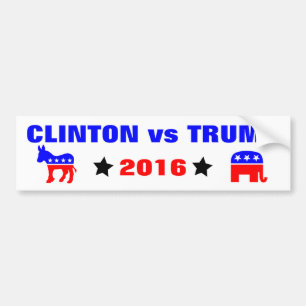 Clinton vs trumfpresidentval 2016 bildekal