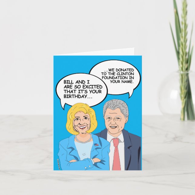 Clintons Birthday Card - vi donerade till Clinton Kort (Framsida)