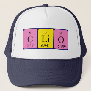 Clio periodiskt bord namn hat keps