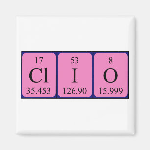 Clio periodiskt bord namn magnet
