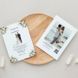 Clip Art Bride & Groom | Foto Qr-kod Bröllop Inbjudningar