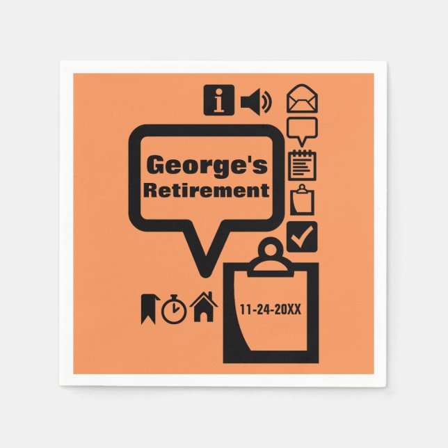 Clipart Select färg Pension Party Pappersservett (Framsidan)