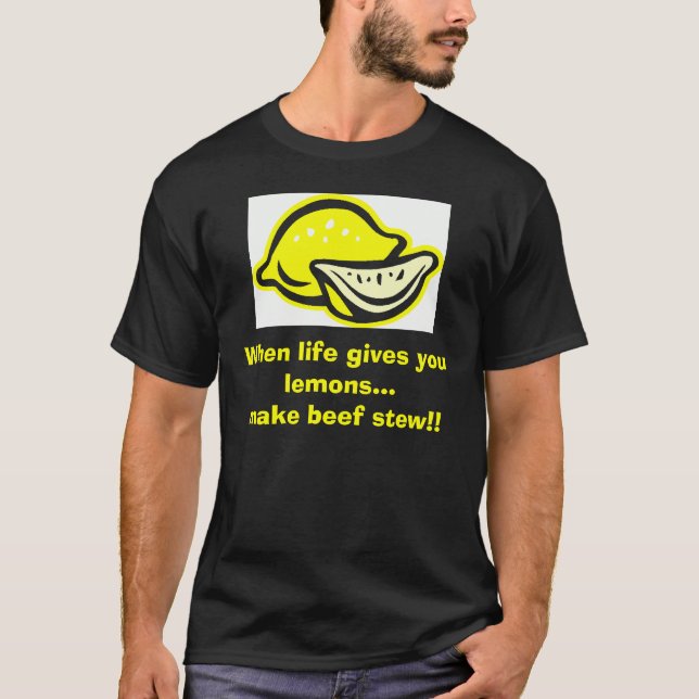 clipartcitron, när liv ger dig citroner… tee shirt (Framsida)