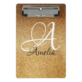 ClipBoard för Personligen Ro Guld Faux Glitter