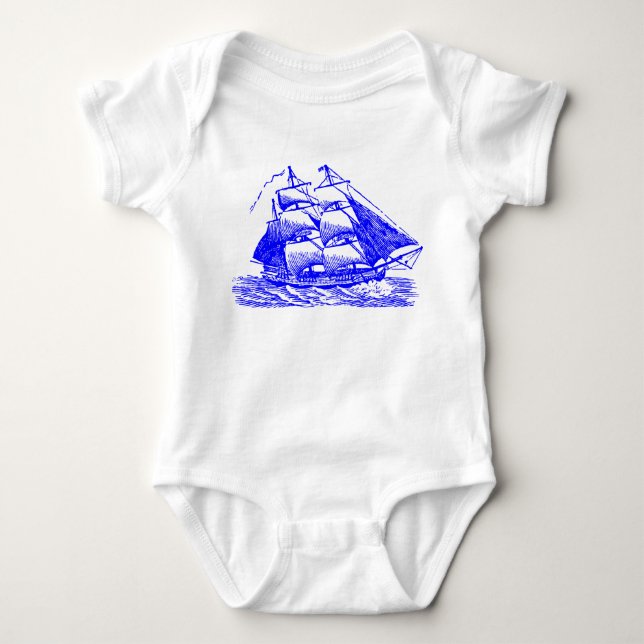 Clipper - Blå Tee Shirt (Framsida)