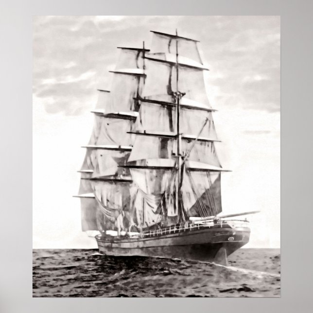 Clipper "Cutty Sark" 1869 Poster (Framsidan)