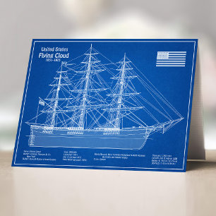 Clipper Frakt Flies Cloud - Blueprint ABD Tack Kort