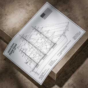 Clipper Frakt Flies Cloud - Frakt Blueprint BD Poster