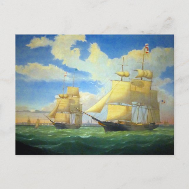 Clipper Fraktass Fitz Henry Lane 1853 Vykort (Framsida)