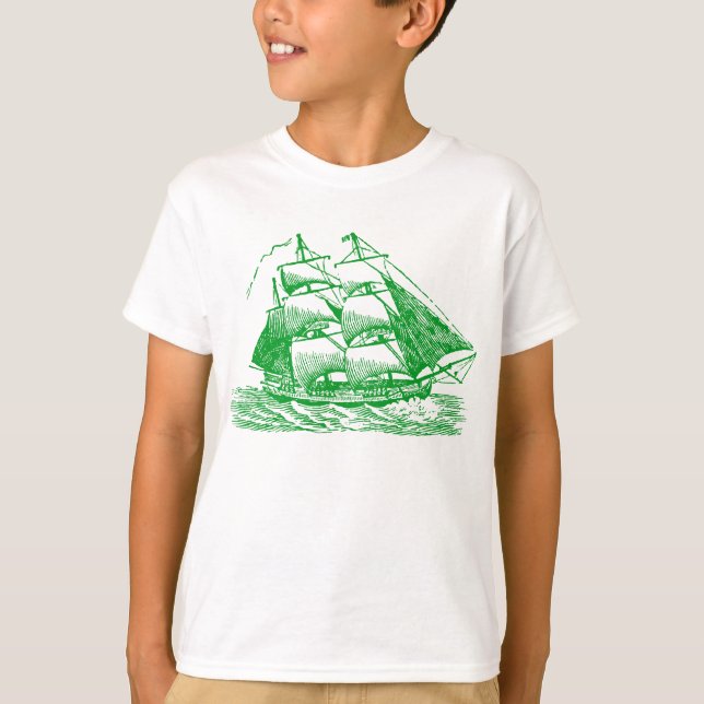 Clipper - Grass-Grönt Tee Shirt (Framsida)