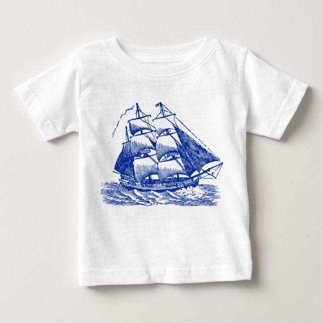 Clipper - marinblå tee shirt (Framsida)