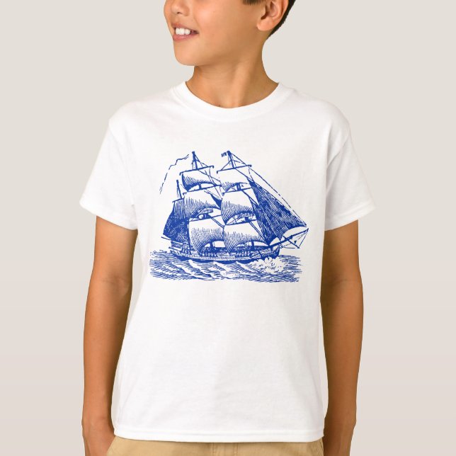Clipper - marinblå tee shirt (Framsida)