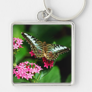 Clipper on Pentas 1 Keychain Fyrkantig Silverfärgad Nyckelring
